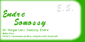 endre somossy business card